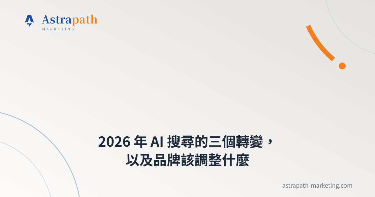 2026 年 AI 搜尋的三個轉變，以及品牌該調整什麼｜文章封面