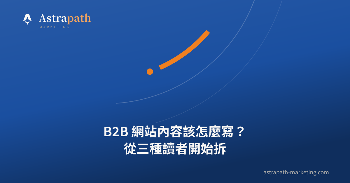 B2B 網站內容該怎麼寫？從三種讀者開始拆｜文章封面