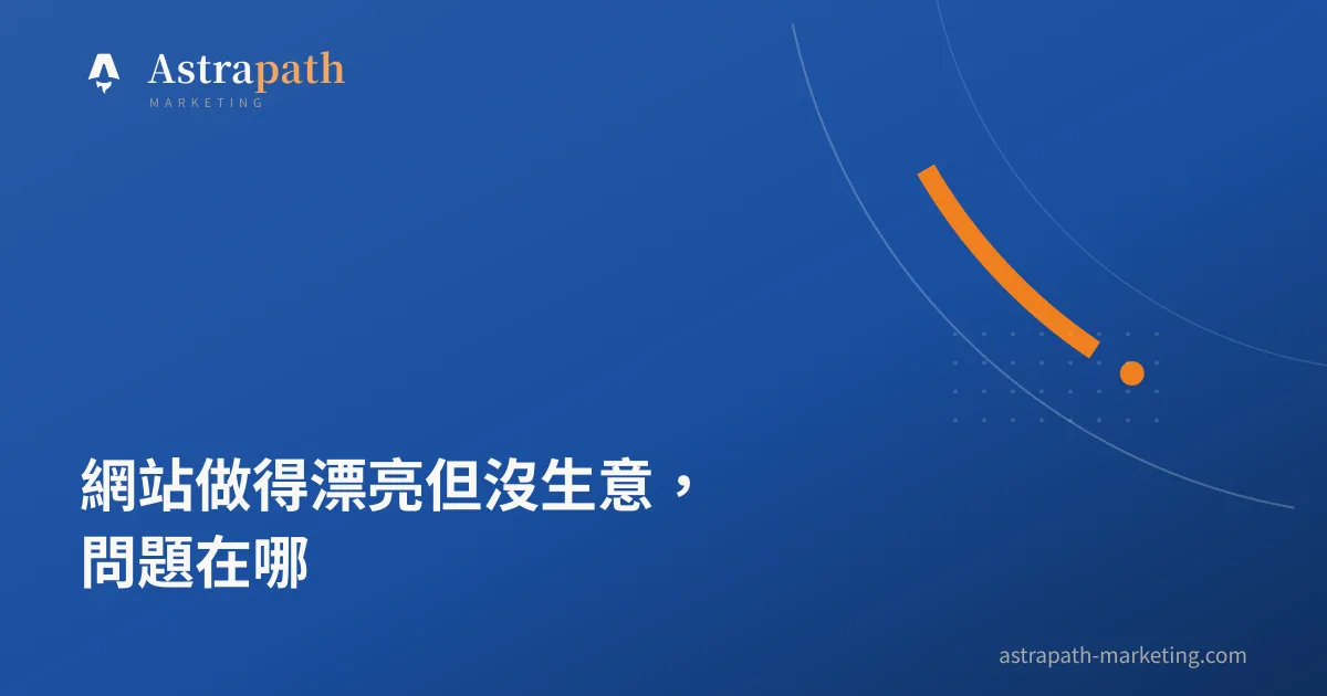 網站做得漂亮但沒生意，問題在哪｜文章封面